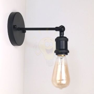 antik-fali-lampa-matt-fekete
