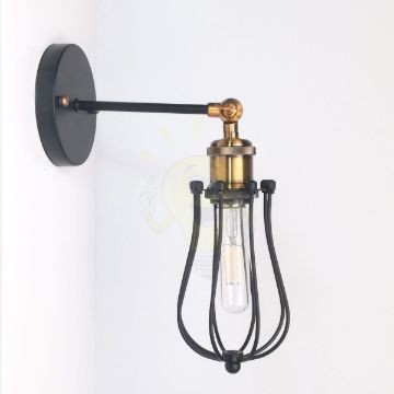 antik-fali-lampa-matt-fekete-antik-sargarez-szin-csepp-alaku-raccsal