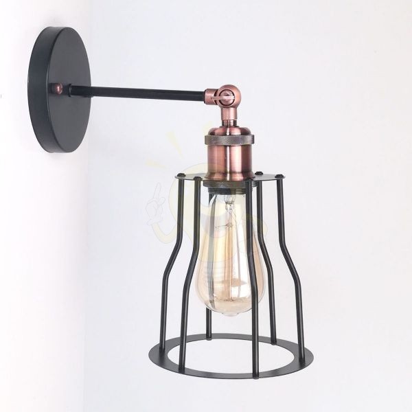 antik-fali-lampa-matt-fekete-antik-vorosrez-szin-csepp-alaku-raccsal