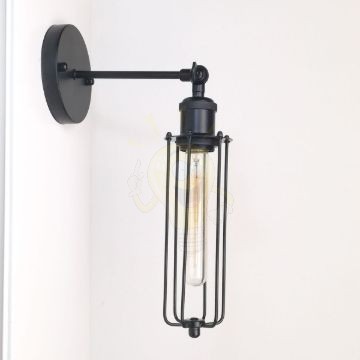 antik-fali-lampa-matt-fekete-szin-csepp-alaku-raccsal