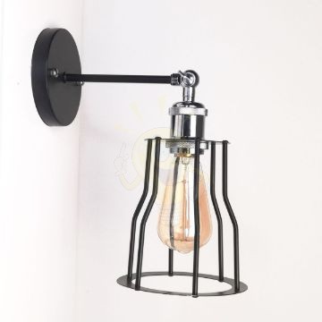 antik-fali-lampa-matt-fekete-fenyes-krom-szin-csepp-alaku-raccsal