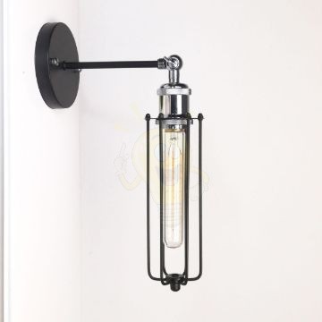 antik-fali-lampa-matt-fekete-fenyes-krom-szin-csepp-alaku-raccsal
