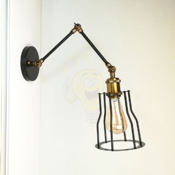 antik-fali-olvaso-lampa-matt-fekete-antik-sargarez-szin-csepp-alaku-raccsal