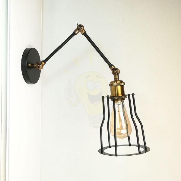 antik-fali-olvaso-lampa-matt-fekete-antik-sargarez-szin-csepp-alaku-raccsal