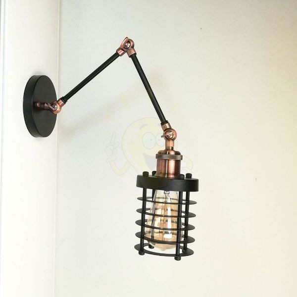 antik-fali-olvaso-lampa-matt-fekete-antik-vorosrez-szin-csepp-alaku-raccsal