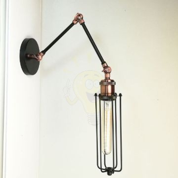 antik-olvaso-fali-lampa-matt-fekete-antik-vorosrez-szin-csepp-alaku-raccsal