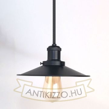 antik-fuggesztek-lampa-matt-fekete-szin-lapos-buraval