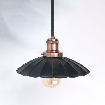 antik-fuggesztek-lampa-matt-fekete-antik-vorosrez-szin-hullamos-buraval