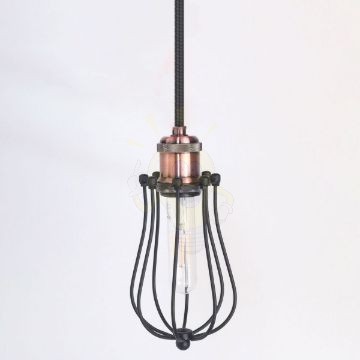 antik-fuggesztek-lampa-matt-fekete-antik-vorosrez-szin-csepp-alaku-raccsal