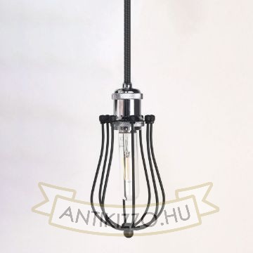 antik-fuggesztek-lampa-matt-fekete-fenyes-krom-szin-csepp-alaku-raccsal