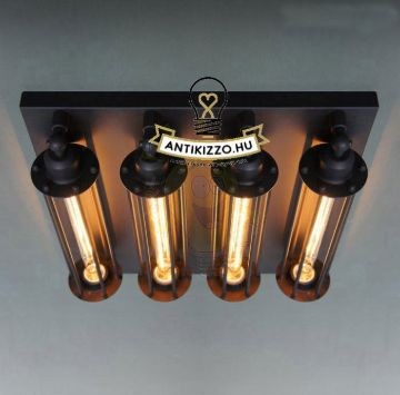 Vintage-femlampa-falra-szerelheto-negy-fenyforrassal