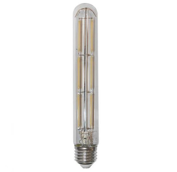 LED filament dekor izzó - T225 henger víztiszta - 6 watt E27