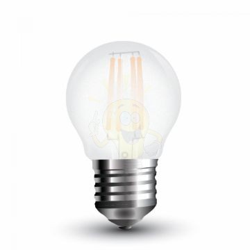 LED Filament matt dekor izzó - G45 - 4W - E27 - meleg fehér