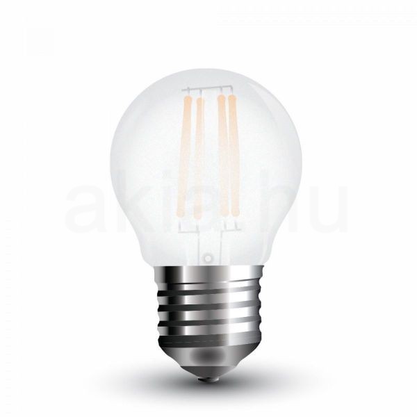 LED Filament matt dekor izzó - G45 - 4W - E27 - meleg fehér
