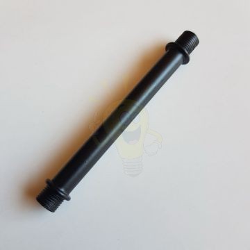 Menetes vegű cső 10cm matt fekete szín