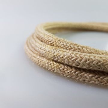 Kender textilkábel világos bézs színben 3×0,75 mm² keresztmetszettel