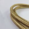 Bronz színű textil bevonatú 3×0,75 mm² sodrott réz vezeték