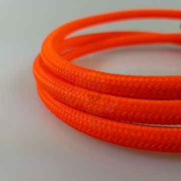 Textil kábel neon narancs - 2x0,75	
