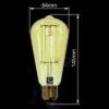 Dimmelhető Edison ST64 izzó 64 mm átmérővel