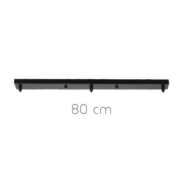 Plafontárcsa matt fekete 80 cm