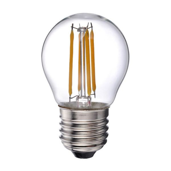 LED filament dekor izzó - G45 - 4 watt - meleg fehér	