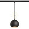 COPA egyfázisú áramkörös sínre fekete üveg 230V LED E27 11W