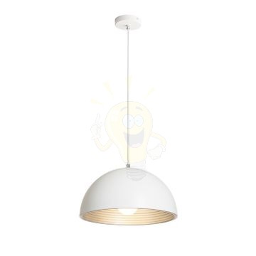 Kép CARISSIMA 40 függő lámpa matt fehér/ezüstszürke  230V LED E27 15W