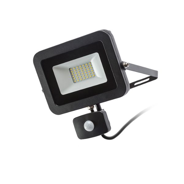 Kép PONTA reflektor érzékelővel fekete  230V LED 30W 120° IP54  3000K