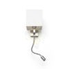TAINA lámpabúrával fehér matt nikkel 230V LED E27 LED 15+3W 25°  3000K