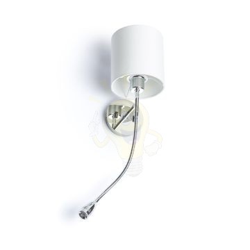 Kép VERSINA lámpabúrával fehér króm 230V LED E27 LED 15+3W 25°  3000K