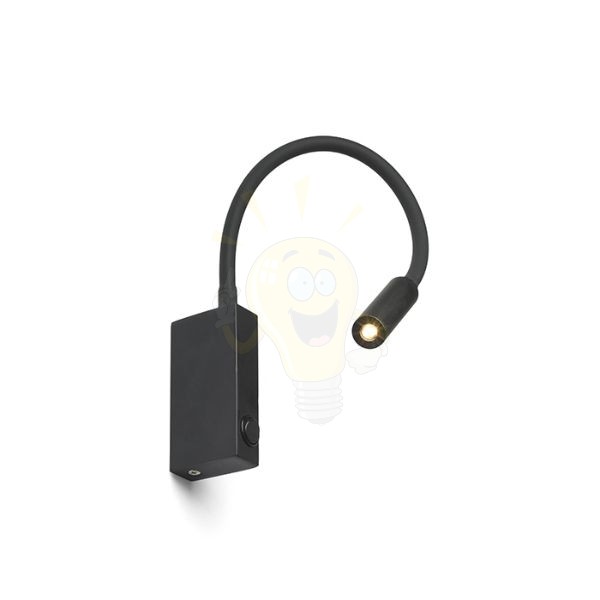 EKE fali lámpa fekete 230V LED 3W 60° 3000K