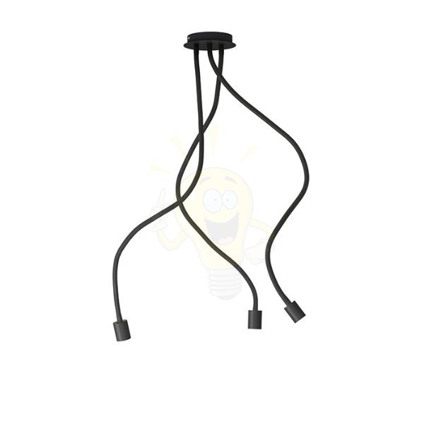 LOYD E27 III függő lámpa fekete  230V LED E27 3x15W