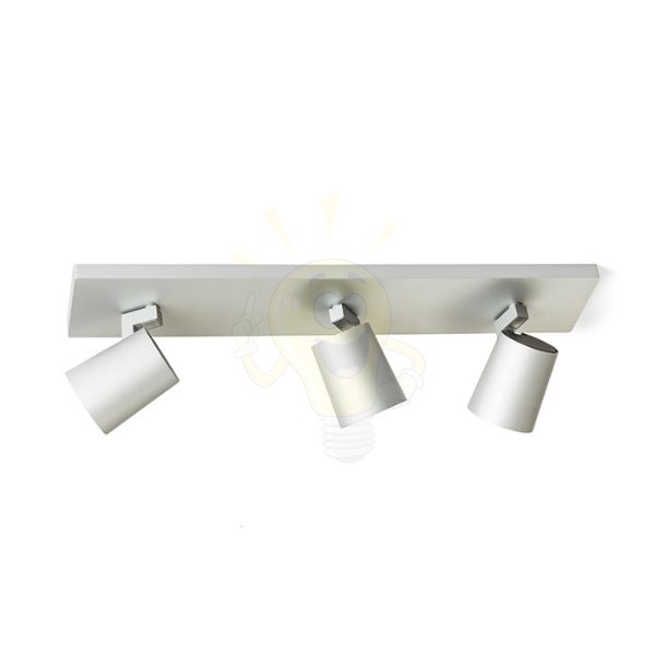 KENNY III felületre szerelhető  szálcsiszolt alumínium/fekete 230V LED GU10 3x8W
