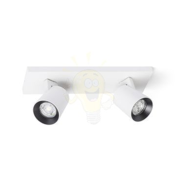 Kép KENNY II felületre szerelhető fehér/fekete  230V LED GU10 2x8W