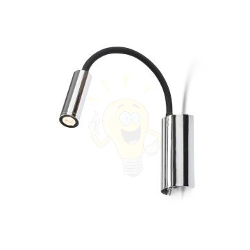 Kép SHOW fali lámpa fekete króm 230V LED 3W 3000K