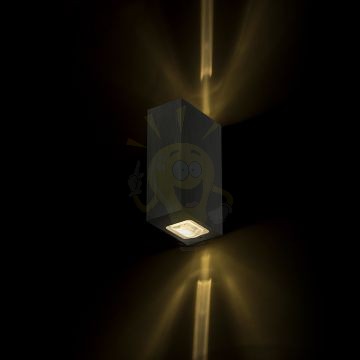 Kép NICK II fali lámpa fekete elox 230V LED 2x3W 10° IP54 3000K