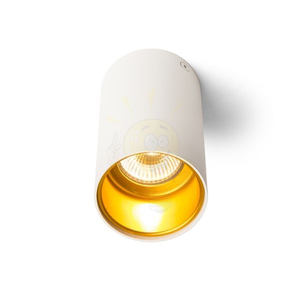 Kép TUBA mennyezeti lámpa matt fehér/aranysárga  230V LED GU10 7W