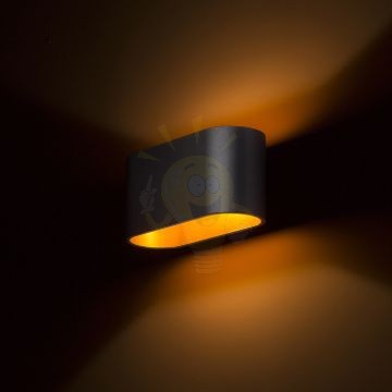 Kép MARIO  matt fekete/aranysárga  230V LED G9 5W