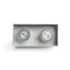 Kép AGATE II mennyezeti lámpa  szálcsiszolt alumínium 230V LED GU10 2x7W