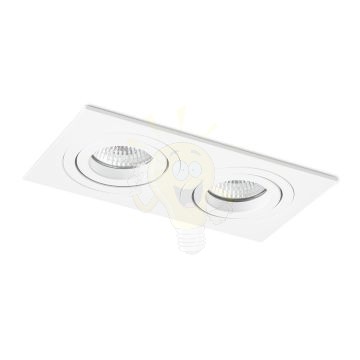 Kép PASADENA GU10 SQ II süllyesztett lámpa fehér  230V LED GU10 2x7W