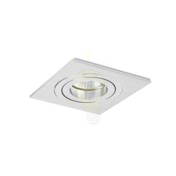 Kép PASADENA GU10 SQ I süllyesztett lámpa  szálcsiszolt alumínium 230V LED GU10 7W