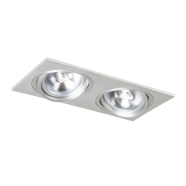 Kép PASADENA G53 SQ II   szálcsiszolt alumínium 230V LED G53 2x15W