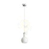 PULIRE RD függő lámpa  opál üveg/fa/króm 230V LED E14 6W