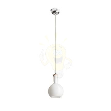Kép PULIRE RD függő lámpa  opál üveg/fa/króm 230V LED E14 6W
