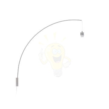 Kép BEND fali ívelt lámpatest  matt nikkel 230V LED E27 15W