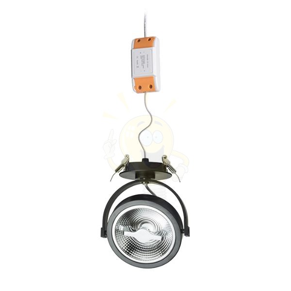 KELLY LED DIMM félsüllyesztett fekete  230V LED 12W 24°  3000K