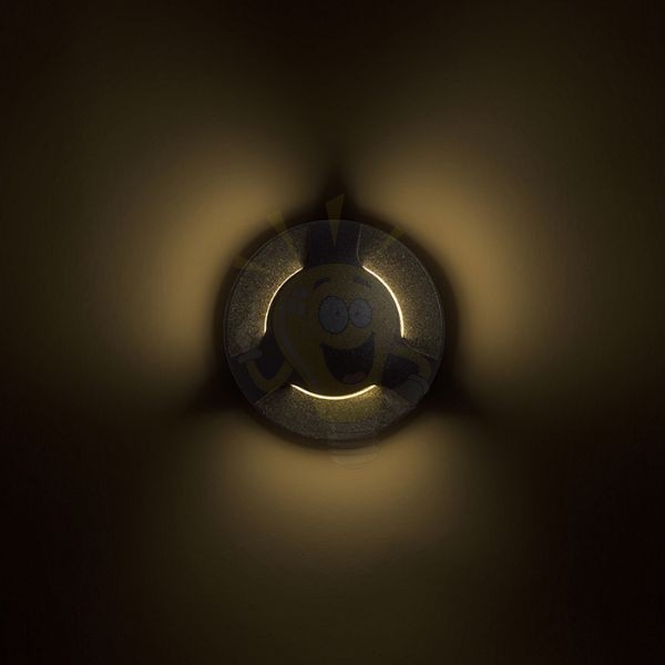 Kép KICK III süllyesztett lámpa fekete 230V LED 3W IP54 3000K