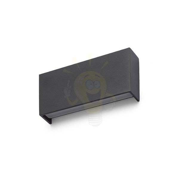 Kép TORINO fali lámpa fekete 230V LED 2x5W IP54 3000K