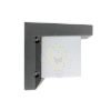 HIDE RC fali lámpa antracit  230V LED E27 15W IP54