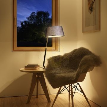 Kép RITZY asztali lámpa fekete króm 230V LED E27 15W